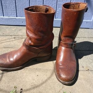 vintage FRYE dark brown leather boots women10.5